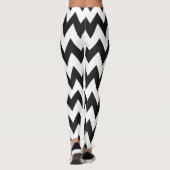 Zwart-wit zig zag chevron leggings (Achterkant)