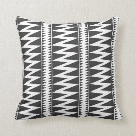Zwart-wit zig zag strepen werpen kussen