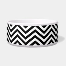 Zwart-wit ZigZag 1 Pet Bowl