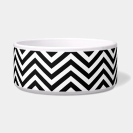 Zwart-wit ZigZag 1 Pet Bowl Voerbakje