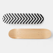 Zwart-wit ZigZag 1 Skateboard (Horizontaal)