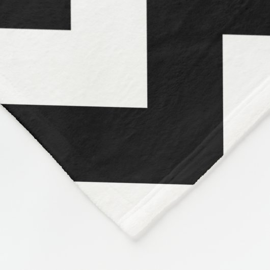 Zwart-wit Zigzag, Chevron, Groen, Jouw naam Fleece Deken (Hoek)