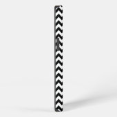 Zwart-wit zigzag chevron iPhone hoesje (Rechterkant)