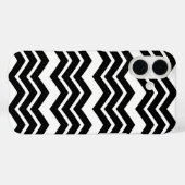 Zwart-wit zigzag chevron ontwerp Case-Mate iPhone case (Achterkant (horizontaal))