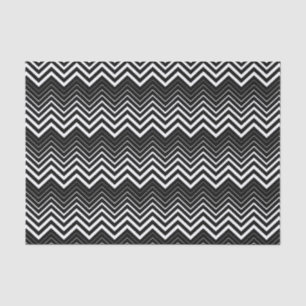 Zwart-wit zigzag-Chevron-papier Tissuepapier