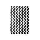 Zwart-wit Zigzag Chevron Pattern Badmat (Voorkant Verticaal)