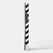 Zwart-wit Zigzag, Chevron Pattern, Jouw naam Case-Mate iPhone Case (Achterkant / Rechts)