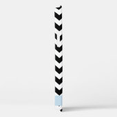 Zwart-wit Zigzag, Chevron Pattern, Jouw naam Case-Mate iPhone Case (Achterkant / Rechts)