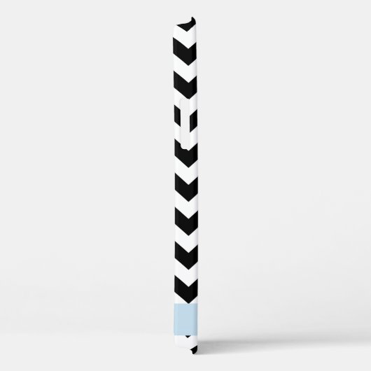 Zwart-wit Zigzag, Chevron Pattern, Jouw naam Case-Mate iPhone Case (Achterkant / Rechts)
