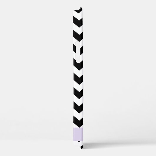 Zwart-wit Zigzag, Chevron Pattern, Jouw naam Case-Mate iPhone Case (Achterkant / Rechts)