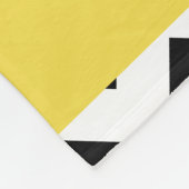 Zwart-wit Zigzag, Chevron Pattern, Jouw naam Fleece Deken (Hoek)