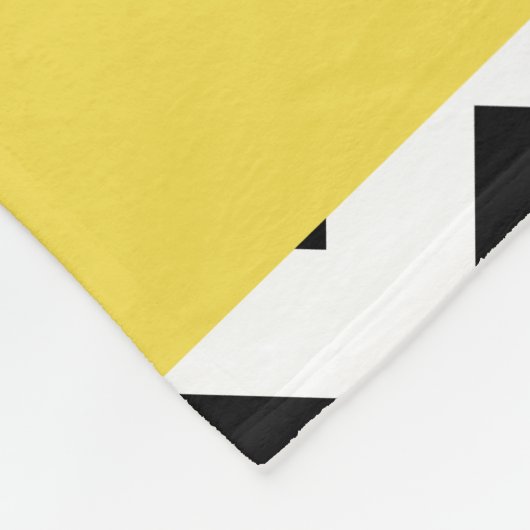 Zwart-wit Zigzag, Chevron Pattern, Jouw naam Fleece Deken (Hoek)