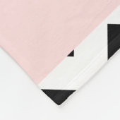 Zwart-wit Zigzag, Chevron Pattern, Jouw naam Fleece Deken (Hoek)
