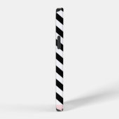 Zwart-wit Zigzag, Chevron Pattern, Jouw naam iPhone Hoesje (Rechterkant)