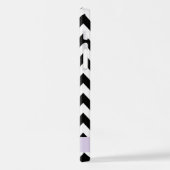 Zwart-wit Zigzag, Chevron Pattern, Jouw naam iPhone Hoesje (Linkerkant)