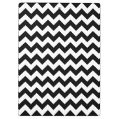 Zwart-wit Zigzag, Chevron Pattern, Jouw naam Klembord (Achterkant)