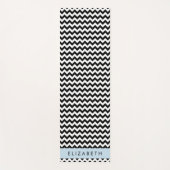 Zwart-wit Zigzag, Chevron Pattern, Jouw naam Yogamat (Voorkant)