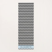 Zwart-wit Zigzag, Chevron Pattern, Jouw naam Yogamat (Achterkant)