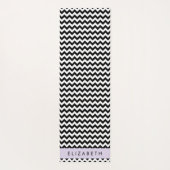 Zwart-wit Zigzag, Chevron Pattern, Jouw naam Yogamat (Achterkant)