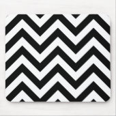 Zwart-wit Zigzag Chevrons Patroon Muismat (Voorkant)