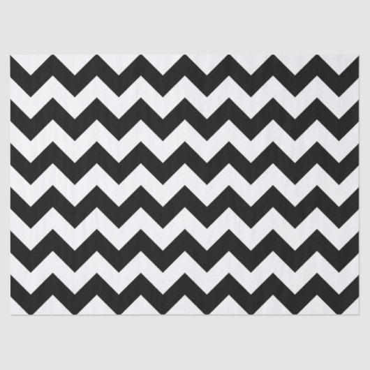 Zwart-wit Zigzag-papier Tissuepapier (Voorkant)