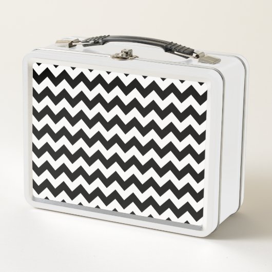 Zwart-wit zigzag patroon, Chevron Pattern (Voorkant)