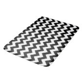 Zwart-wit zigzag patroon, Chevron Pattern Badmat (Gekanteld)