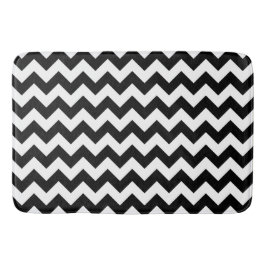Zwart-wit zigzag patroon, Chevron Pattern Badmat