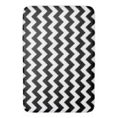 Zwart-wit zigzag patroon, Chevron Pattern Badmat (Voorkant Verticaal)