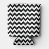 Zwart-wit zigzag patroon, Chevron Pattern Blikjeskoeler (Voorkant)