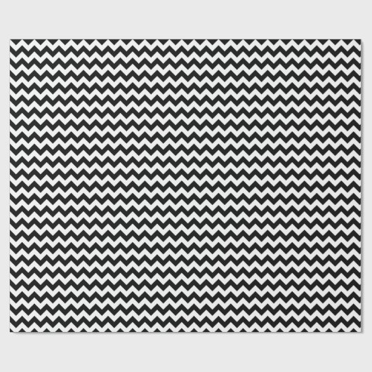 Zwart-wit zigzag patroon, Chevron Pattern Cadeaupapier (Vlak)
