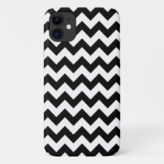Zwart-wit zigzag patroon, Chevron Pattern Case-Mate iPhone Case (Achterkant)