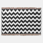 Zwart-wit zigzag patroon, Chevron Pattern Deken (Voorkant)