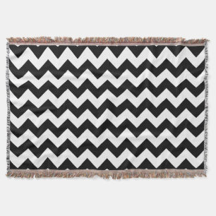 Zwart-wit zigzag patroon, Chevron Pattern Deken