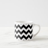 Zwart-wit zigzag patroon, Chevron Pattern Espresso Kop (Rechts)