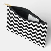 Zwart-wit zigzag patroon, Chevron Pattern Etui (Open)