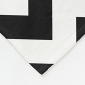 Zwart-wit zigzag patroon, Chevron Pattern Fleece Deken (Hoek)