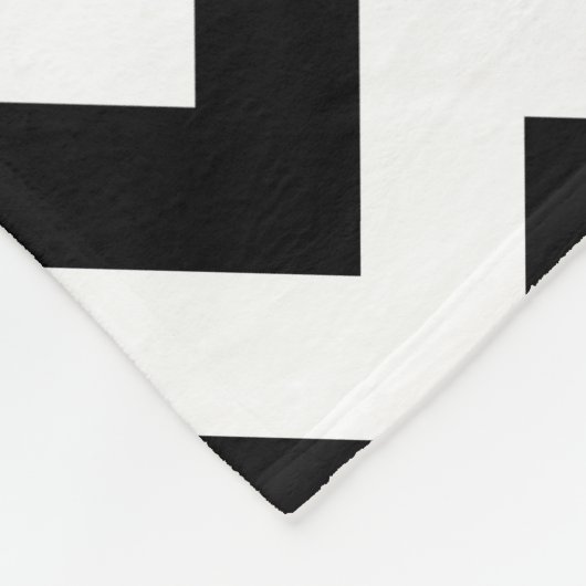 Zwart-wit zigzag patroon, Chevron Pattern Fleece Deken (Hoek)
