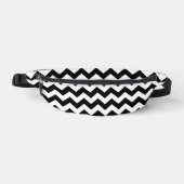Zwart-wit zigzag patroon, Chevron Pattern Heuptasje (Voorkant)