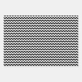Zwart-wit zigzag patroon, Chevron Pattern Inpakpapier Vel (Voorkant)