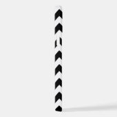 Zwart-wit zigzag patroon, Chevron Pattern iPhone Hoesje (Rechterkant)