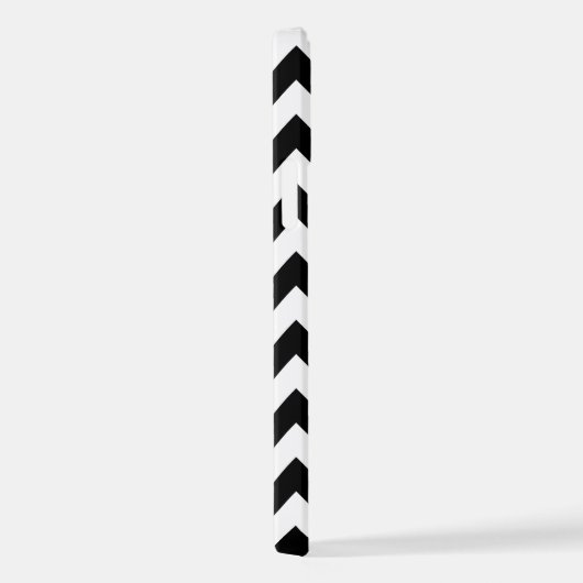 Zwart-wit zigzag patroon, Chevron Pattern iPhone Hoesje (Rechterkant)