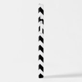 Zwart-wit zigzag patroon, Chevron Pattern iPhone Hoesje (Linkerkant)