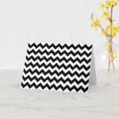Zwart-wit zigzag patroon, Chevron Pattern Kaart (Gele Bloem)
