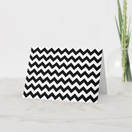 Zwart-wit zigzag patroon, Chevron Pattern Kaart