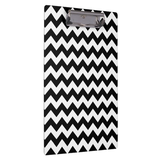 Zwart-wit zigzag patroon, Chevron Pattern Klembord (Rechts)