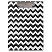 Zwart-wit zigzag patroon, Chevron Pattern Klembord (Voorkant)