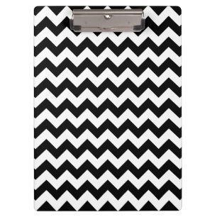 Zwart-wit zigzag patroon, Chevron Pattern Klembord