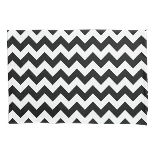 Zwart-wit zigzag patroon, Chevron Pattern Kussensloop (Voorkant)