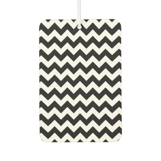 Zwart-wit zigzag patroon, Chevron Pattern Luchtverfrisser (Voorkant)